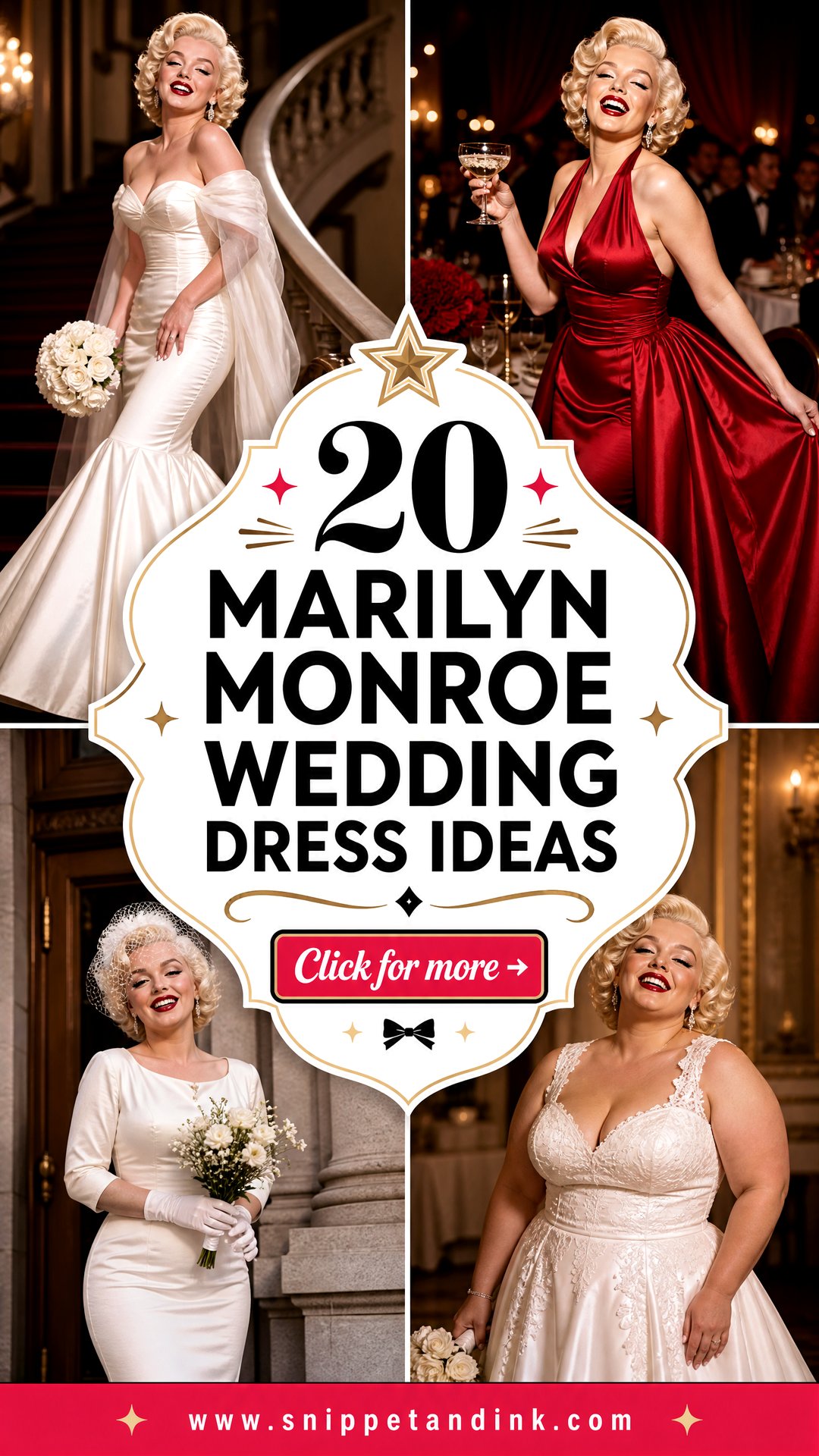 20 Marilyn Monroe Wedding Dress Ideas for Old Hollywood Glam - 20 Marilyn Monroe Wedding Dress Ideas for Old Hollywood Glam