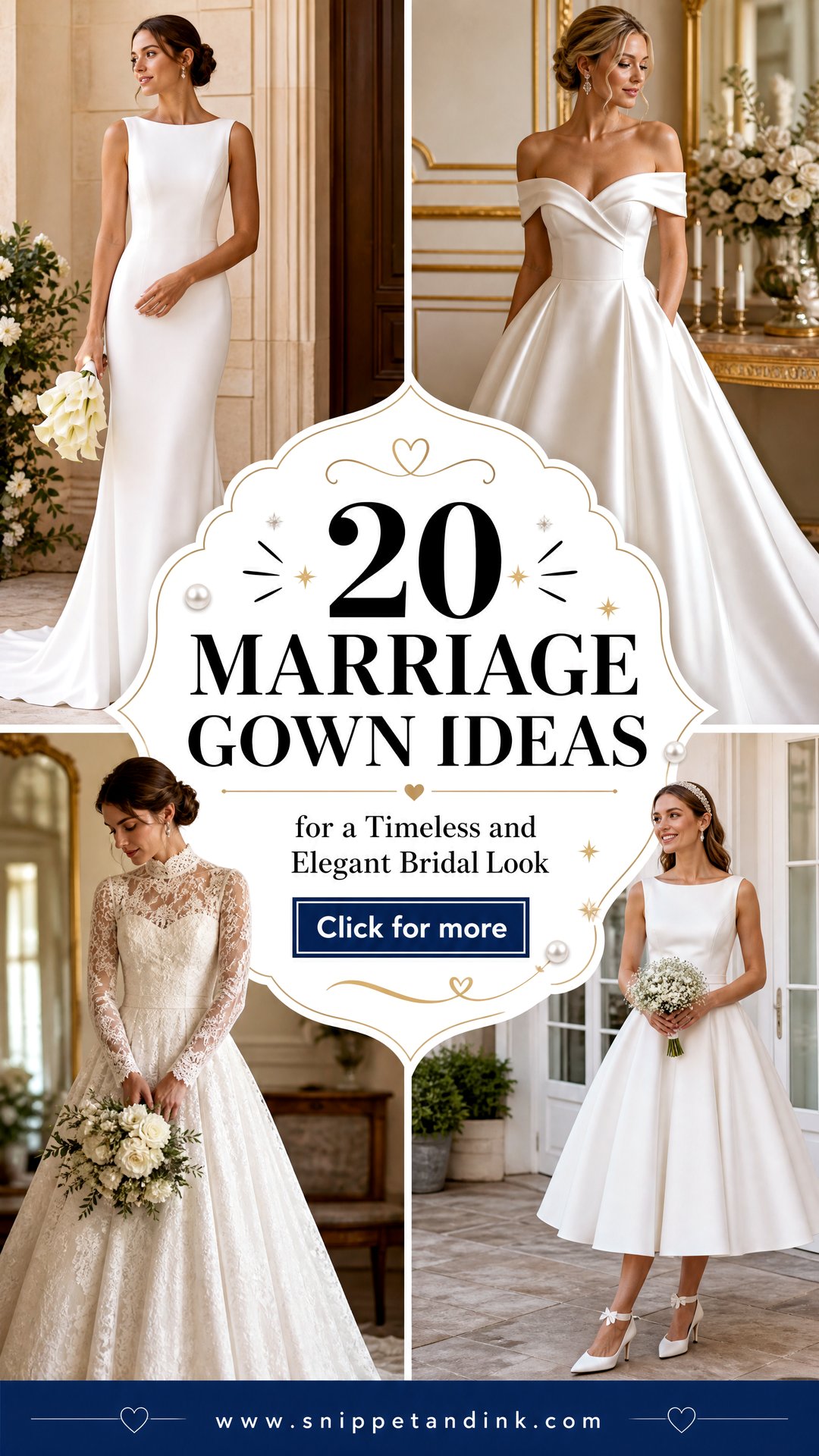 20 Marriage Gown Ideas for a Timeless and Elegant Bridal Look - 20 Marriage Gown Ideas for a Timeless and Elegant Bridal Look
