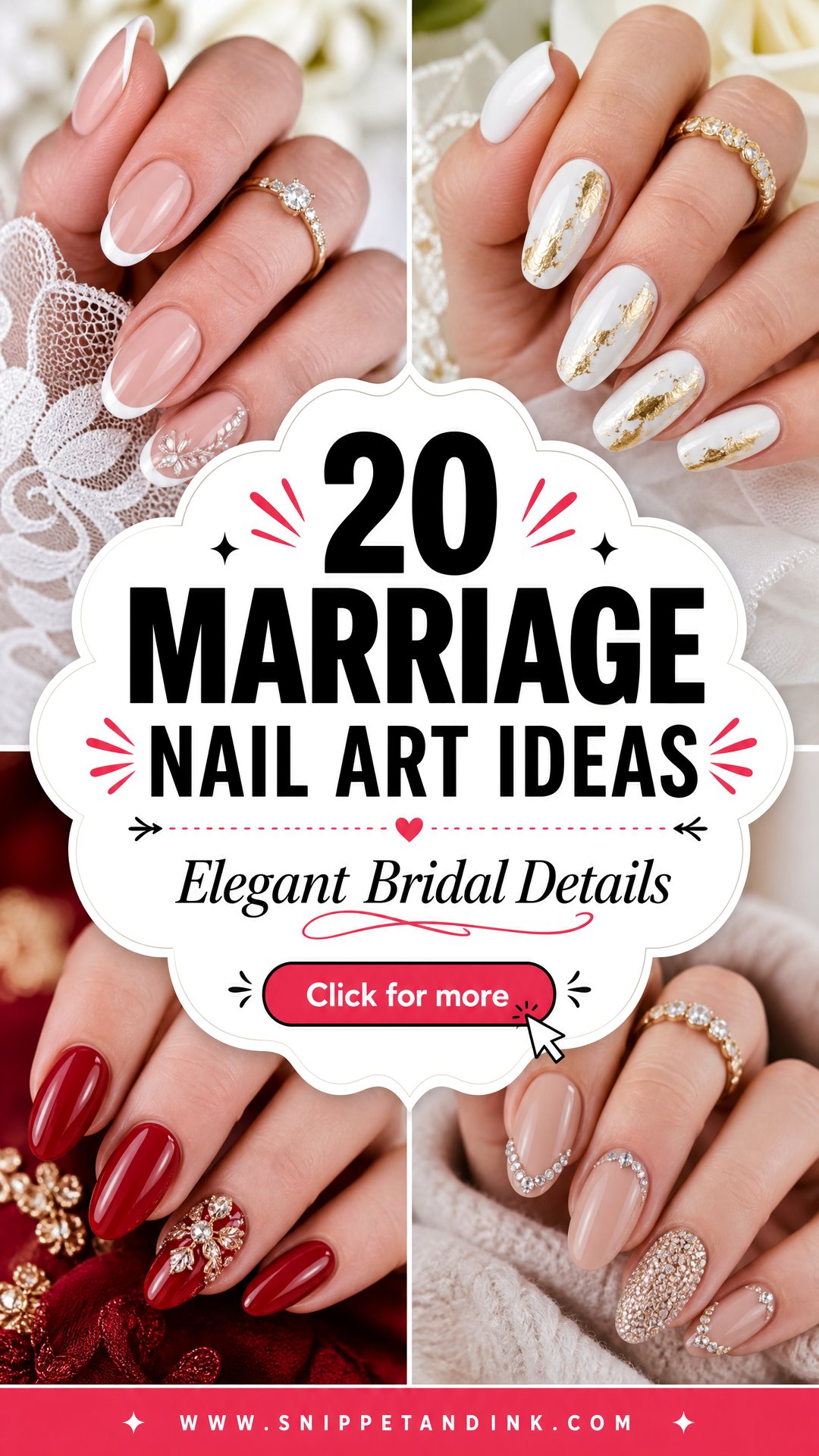 20 Marriage Nail Art Ideas for Brides Who Love Elegant Details - 20 Marriage Nail Art Ideas for Brides Who Love Elegant Details