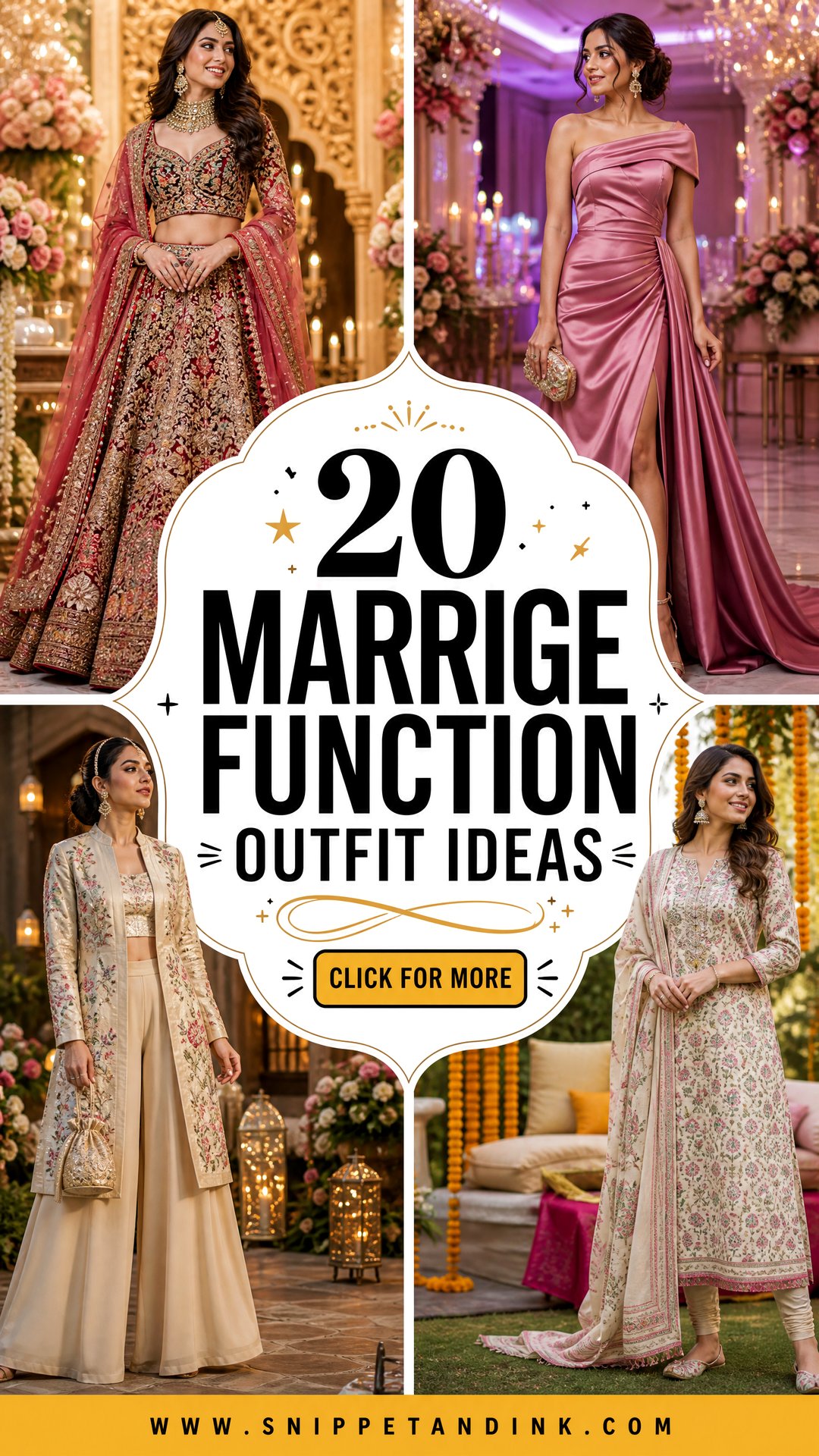20 Marrige Function Outfit Ideas Chic Looks for Wedding Guests - 20 Marrige Function Outfit Ideas: Chic Looks for Wedding Guests