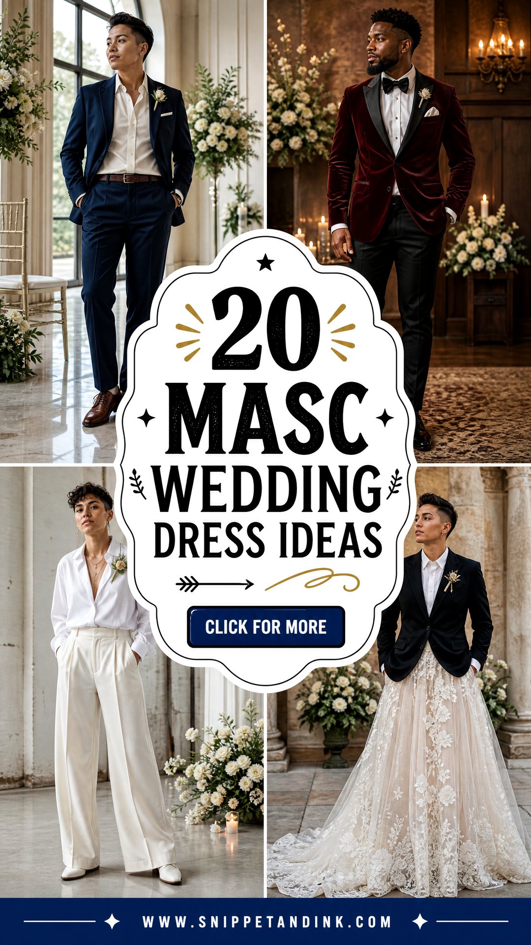 20 Masc Wedding Dress Ideas Bold Styles for Modern Couples - 20 Masc Wedding Dress Ideas: Bold Styles for Modern Couples