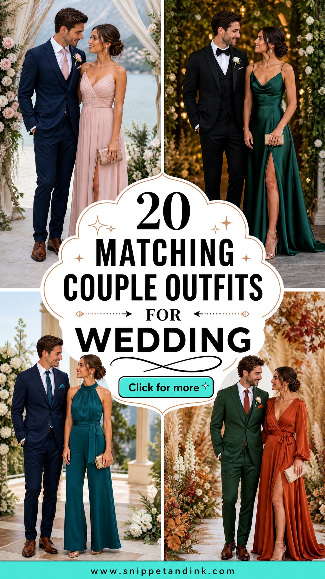 20 Matching Couple Outfits for Wedding Chic Coordinated Looks - 20 Matching Couple Outfits for Wedding: Chic Coordinated Looks