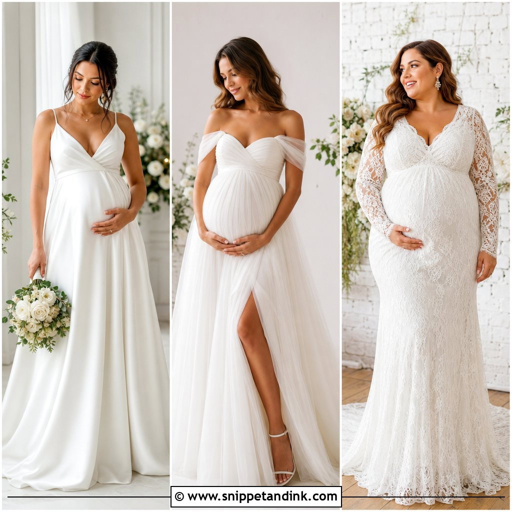 20 Maternity Wedding Dresses Pregnant Brides: Chic, Comfy Gowns