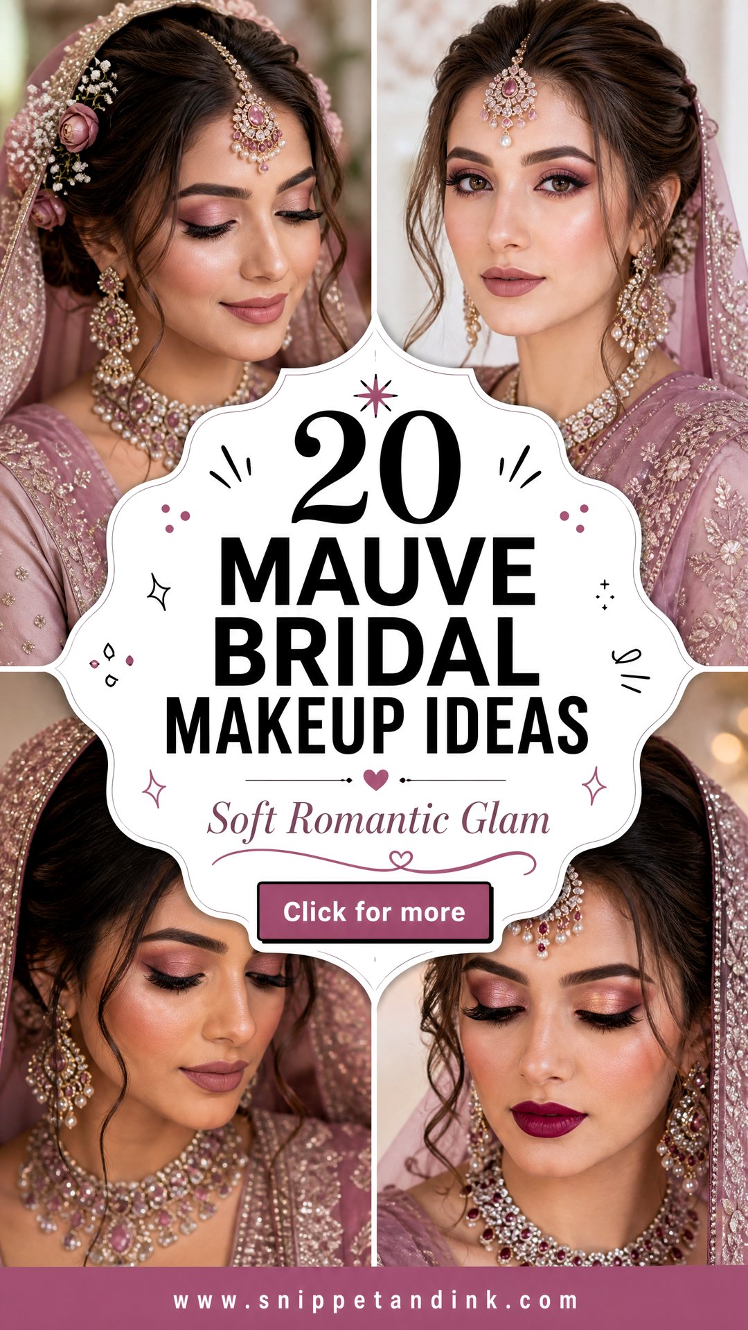 20 Mauve Bridal Makeup Ideas for Soft Romantic Wedding Glam - 20 Mauve Bridal Makeup Ideas for Soft Romantic Wedding Glam