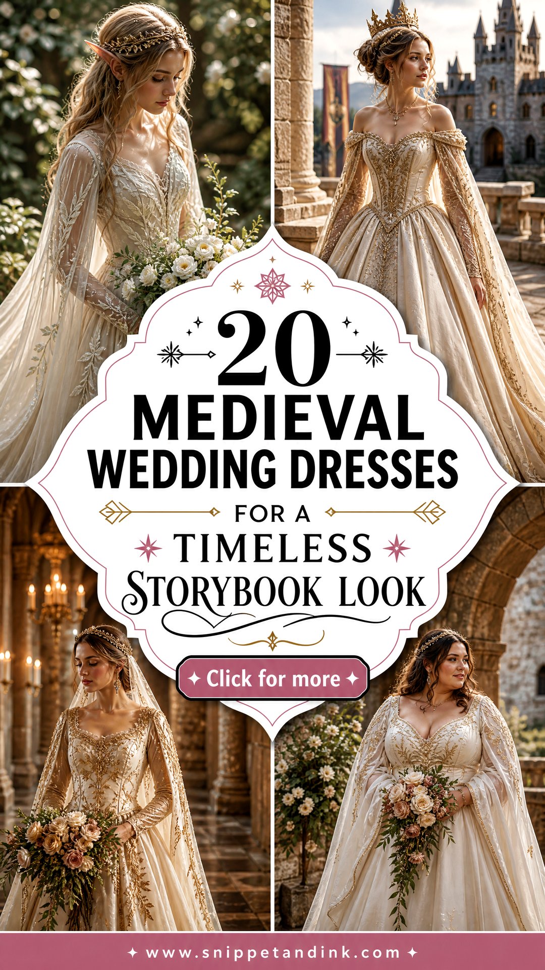 20 Medieval Wedding Dresses for a Timeless Storybook Look - 20 Medieval Wedding Dresses for a Timeless Storybook Look