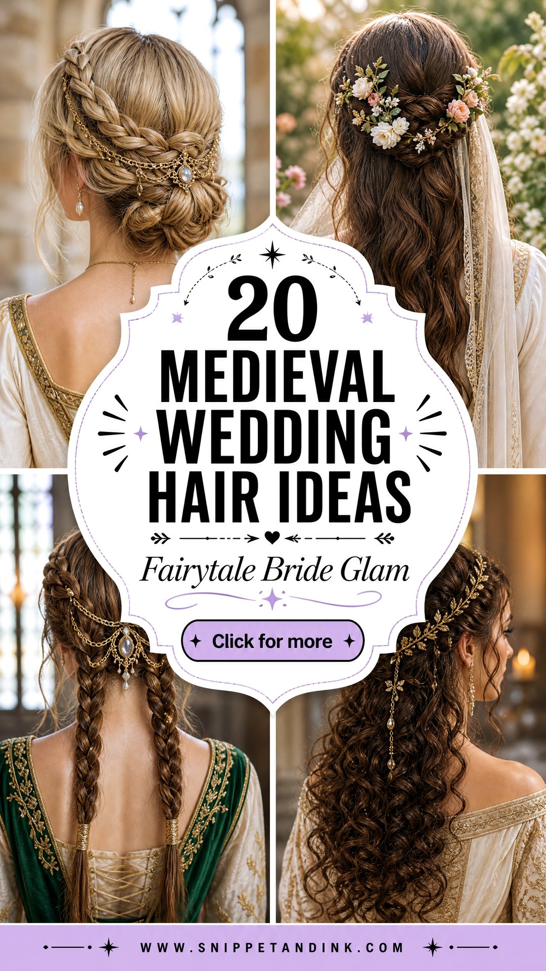 20 Medieval Wedding Hair Ideas for Romantic Fairytale Brides - 20 Medieval Wedding Hair Ideas for Romantic Fairytale Brides