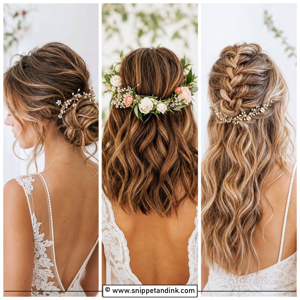 20 Medium Bridal Hair Ideas for Effortless Wedding Glam