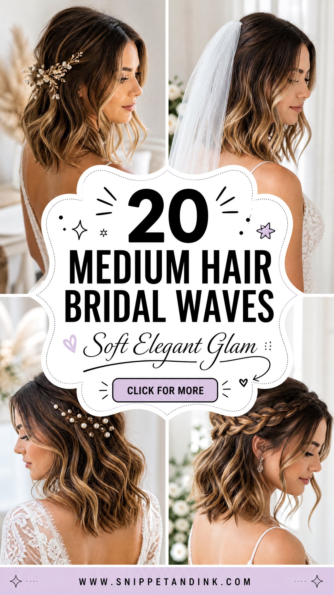 20 Medium Hair Bridal Waves for Soft Elegant Wedding Glam - 20 Medium Hair Bridal Waves for Soft, Elegant Wedding Glam