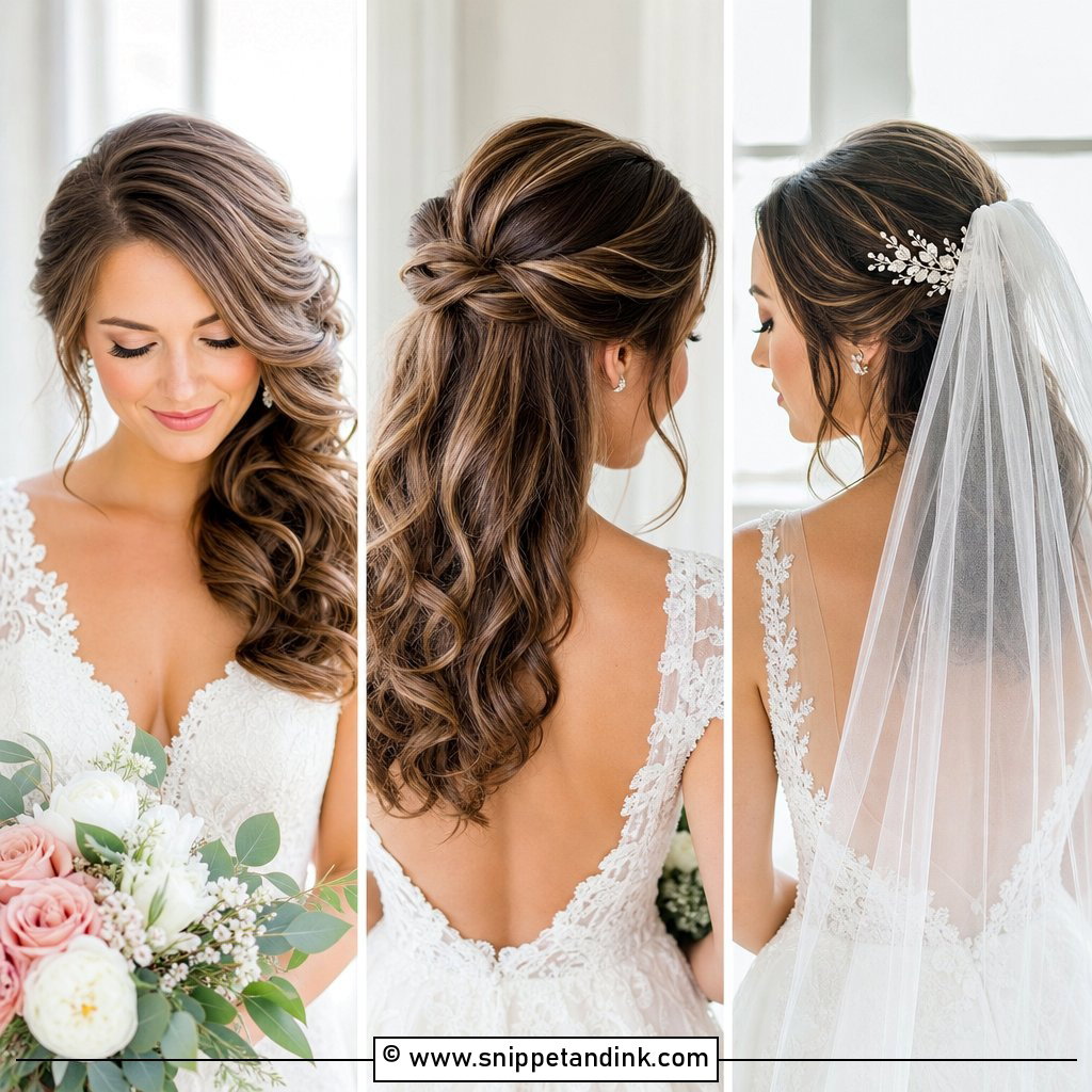 20 Medium Hair Bride Ideas for Chic Wedding-Day Style