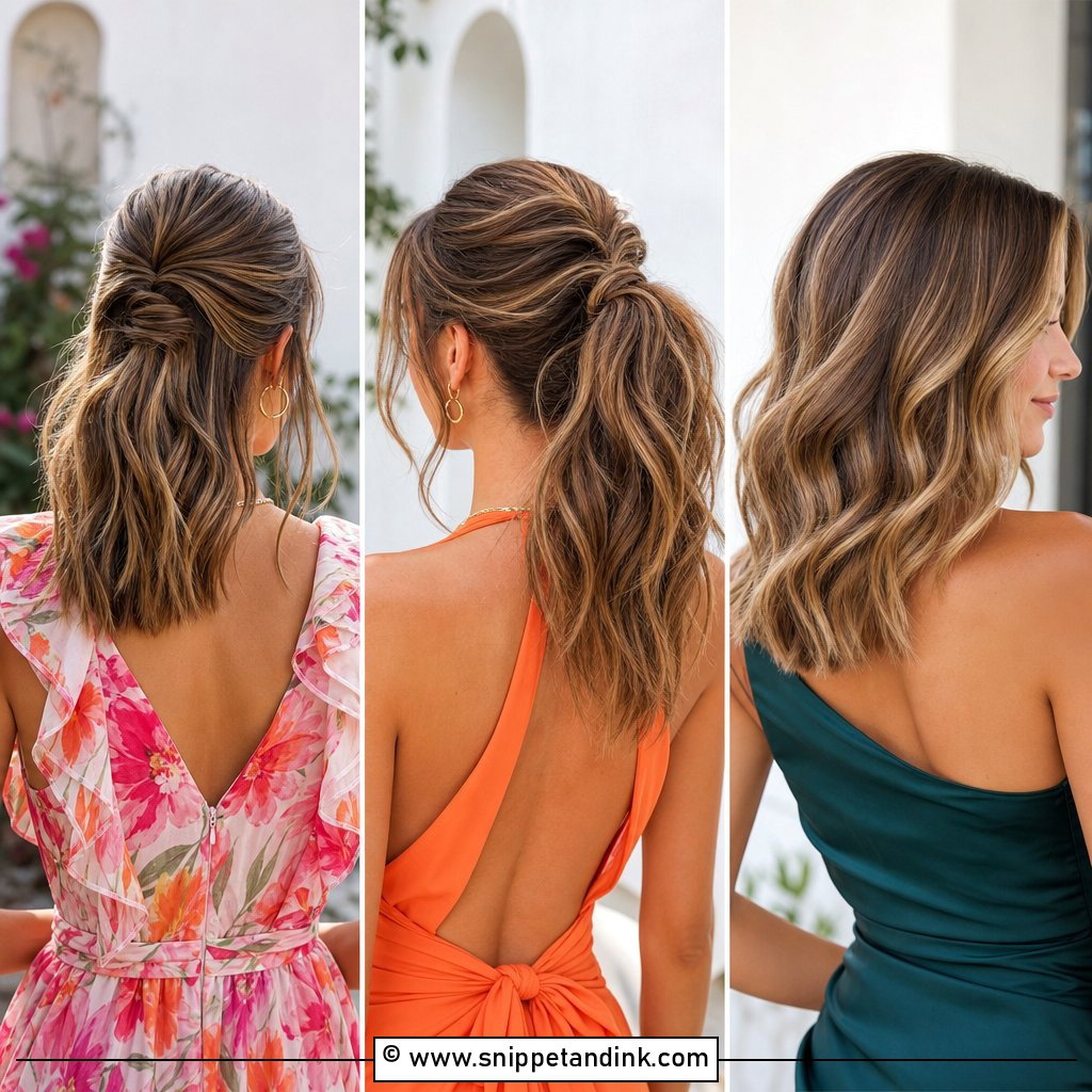 20 Medium Hair Styles Wedding Guest Looks for Effortless Glam
