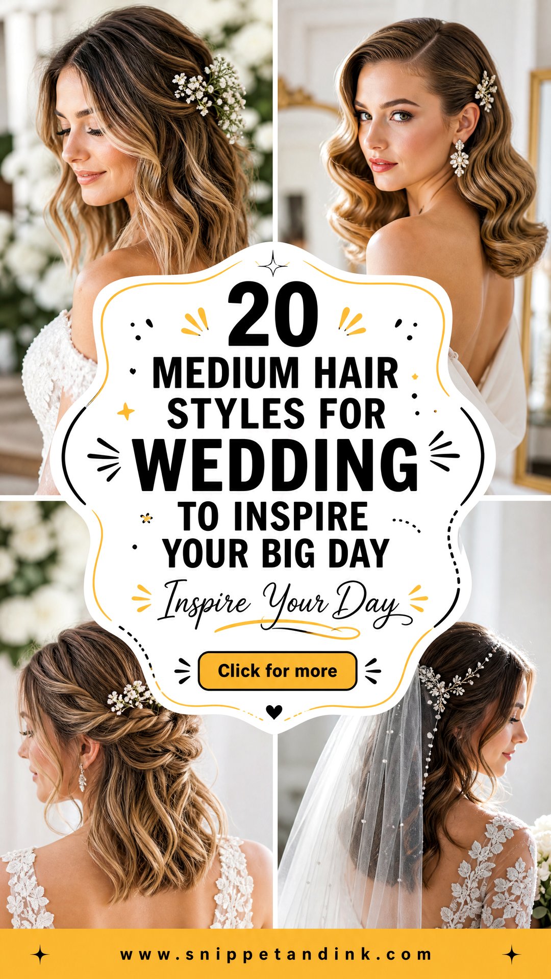 20 Medium Hair Styles for Wedding to Inspire Your Big Day - 20 Medium Hair Styles for Wedding to Inspire Your Big Day