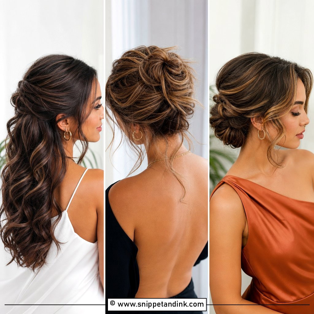 20 Medium Length Hair Styles for Wedding Guest Elegance