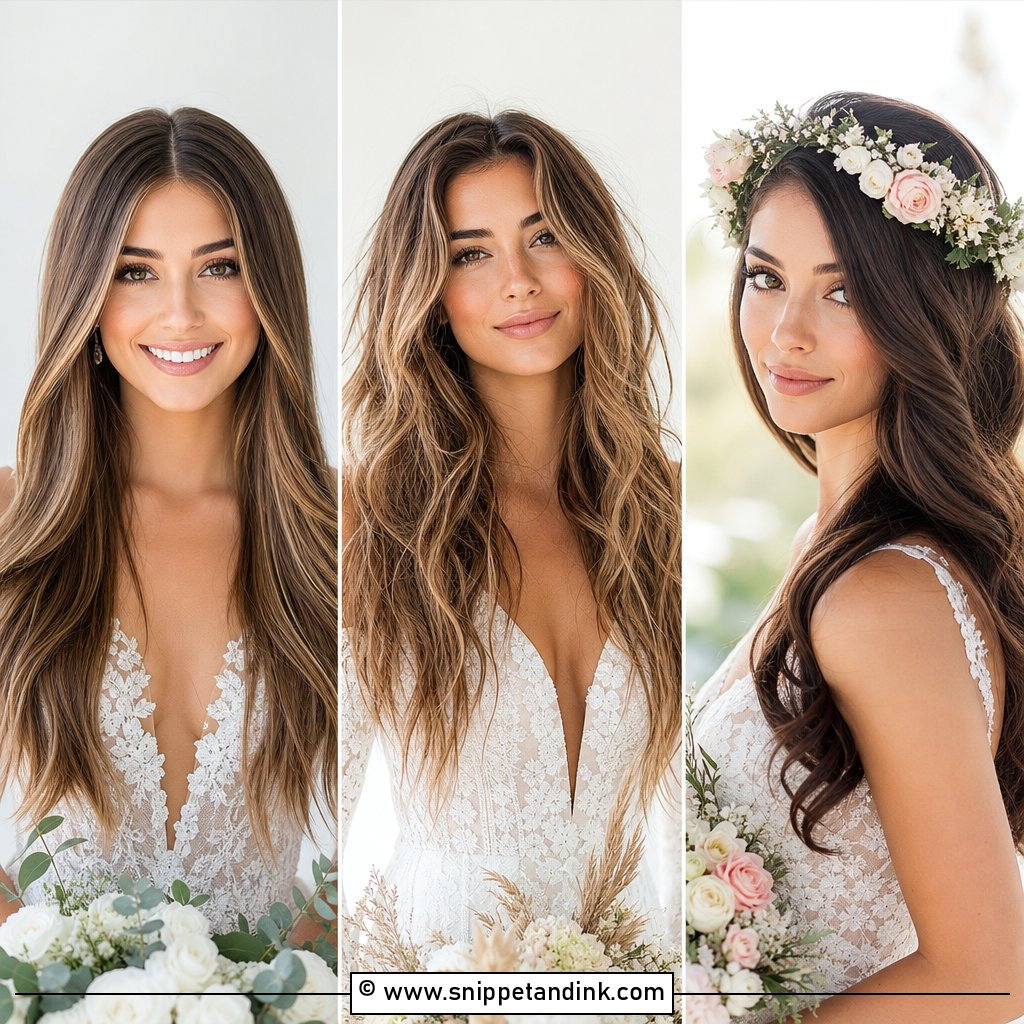 20 Medium Length Wedding Hair Down Ideas for Brides