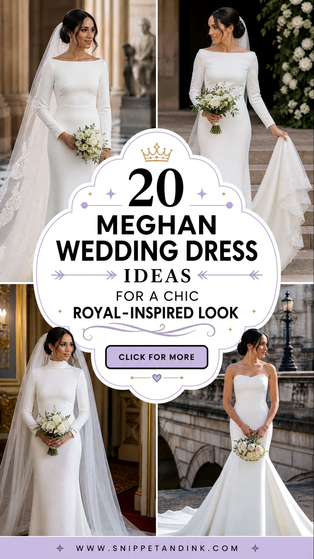 20 Meghan Wedding Dress Ideas for a Chic Royal-Inspired Look - 20 Meghan Wedding Dress Ideas for a Chic Royal-Inspired Look