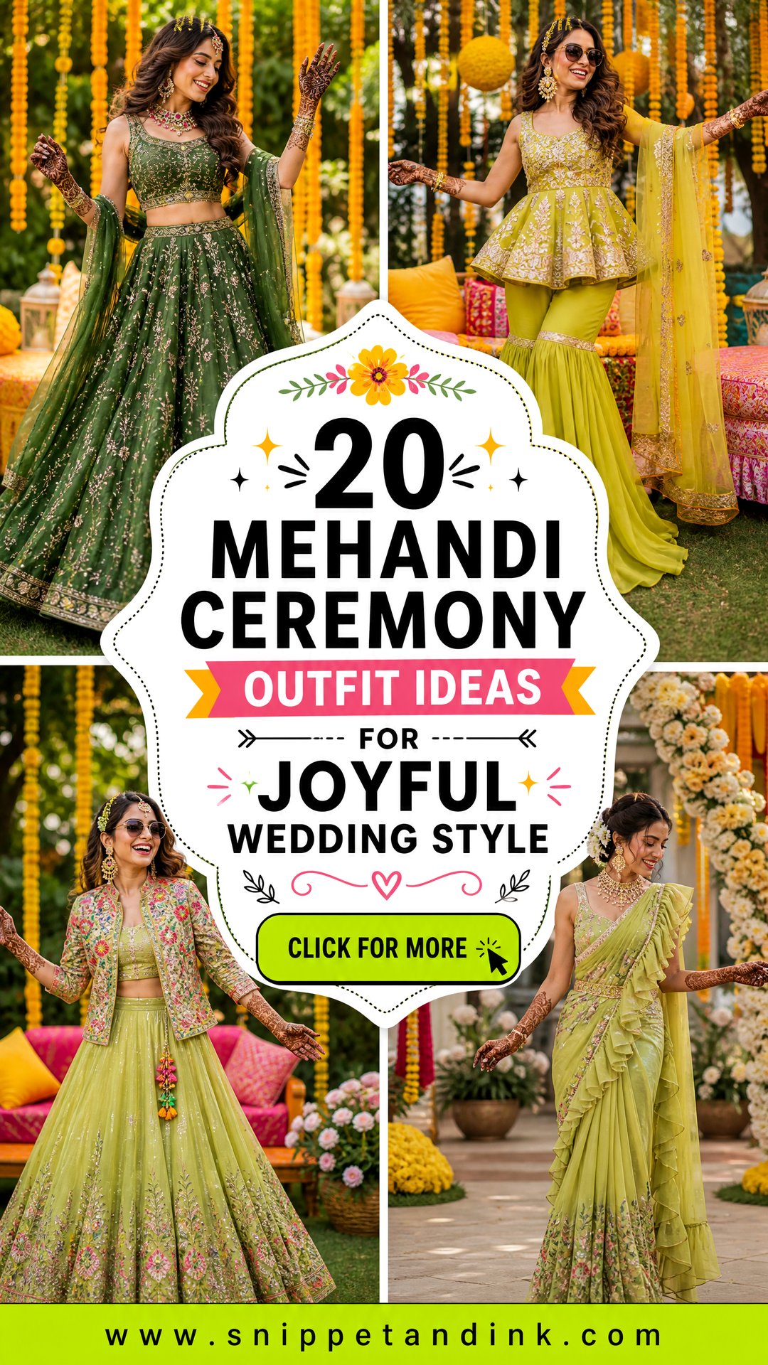 20 Mehandi Ceremony Outfit Ideas for Joyful Wedding Style - 20 Mehandi Ceremony Outfit Ideas for Joyful Wedding Style