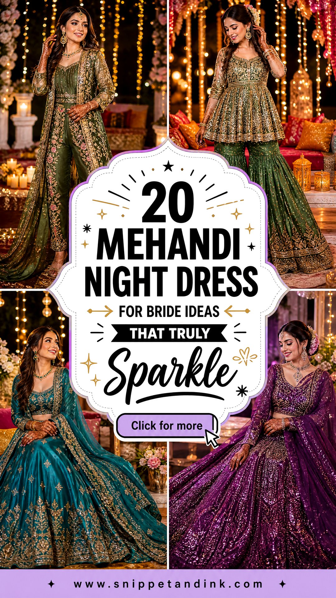 20 Mehandi Night Dress for Bride Ideas That Truly Sparkle - 20 Mehandi Night Dress for Bride Ideas That Truly Sparkle