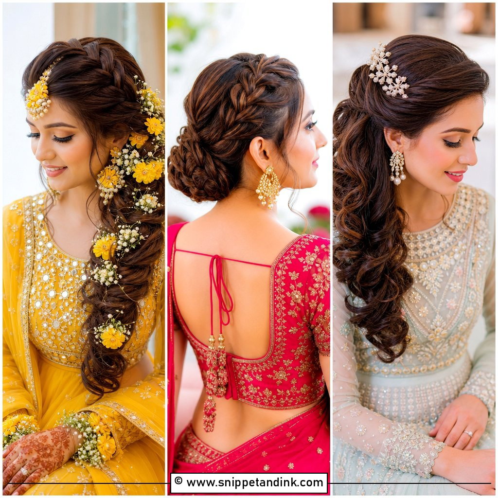 20 Mehendi Bride Hairstyle Ideas for a Stunning Festive Look