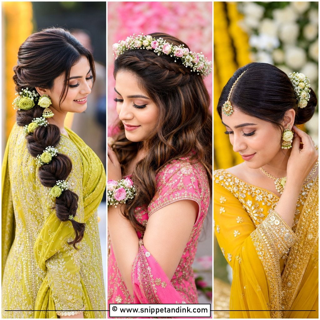 20 Mehendi Bridesmaid Hairstyles for Pretty Festive Glam