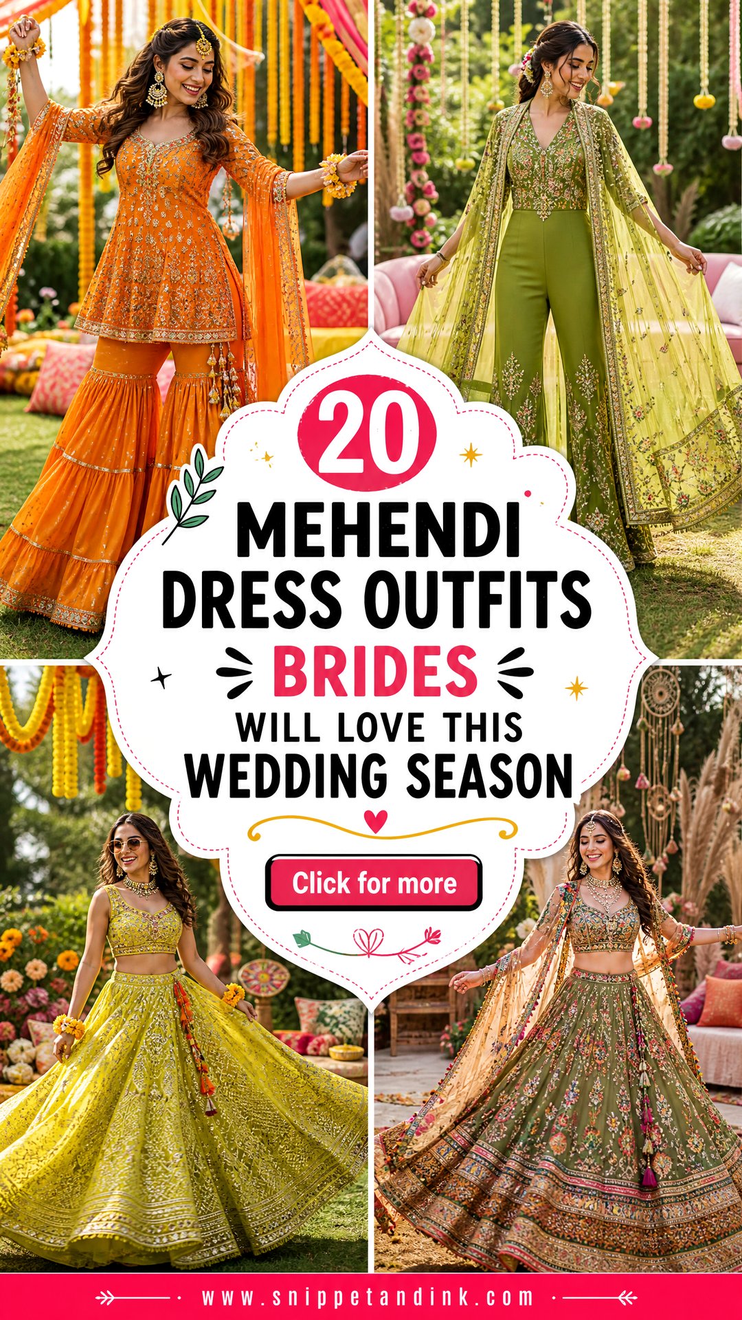 20 Mehendi Dress Outfits Brides Will Love This Wedding Season - 20 Mehendi Dress Outfits Brides Will Love This Wedding Season