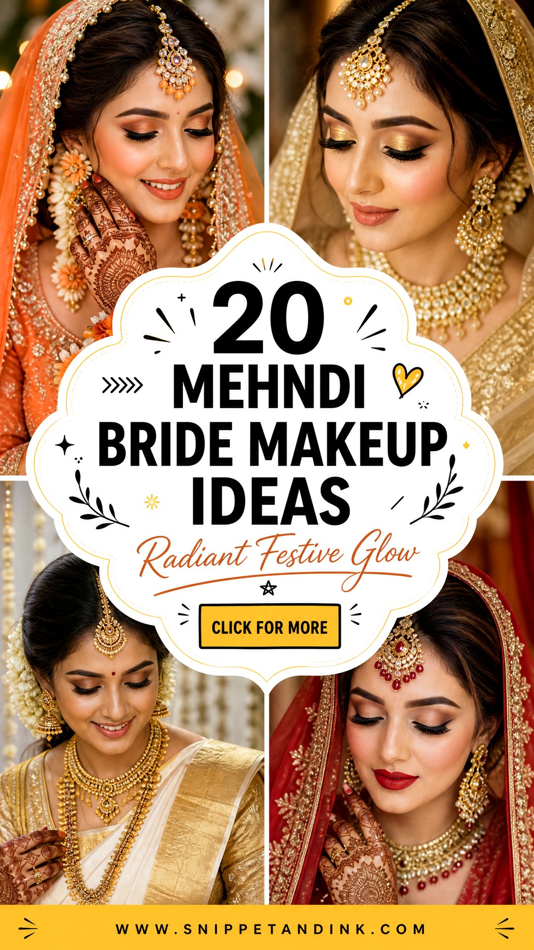 20 Mehndi Bride Makeup Ideas for a Radiant Festive Glow - 20 Mehndi Bride Makeup Ideas for a Radiant Festive Glow