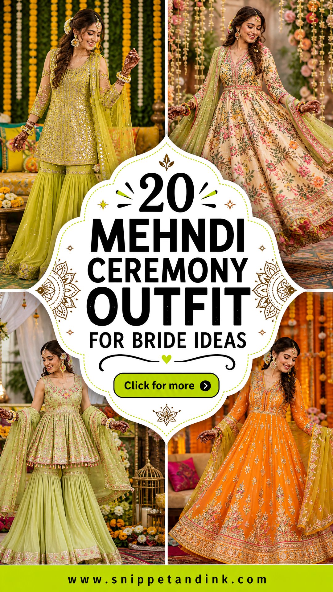 20 Mehndi Ceremony Outfit for Bride Ideas for a Joyful Bride - 20 Mehndi Ceremony Outfit for Bride Ideas for a Joyful Bride