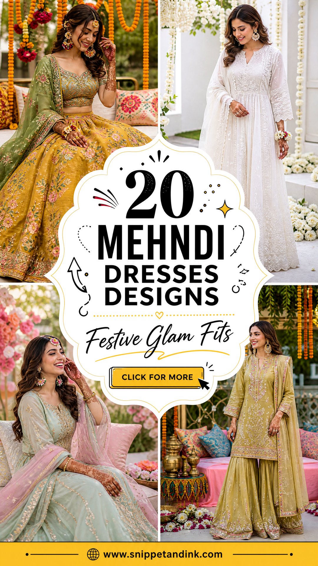 20 Mehndi Dresses Designs for Brides Who Love Festive Glam - 20 Mehndi Dresses Designs for Brides Who Love Festive Glam