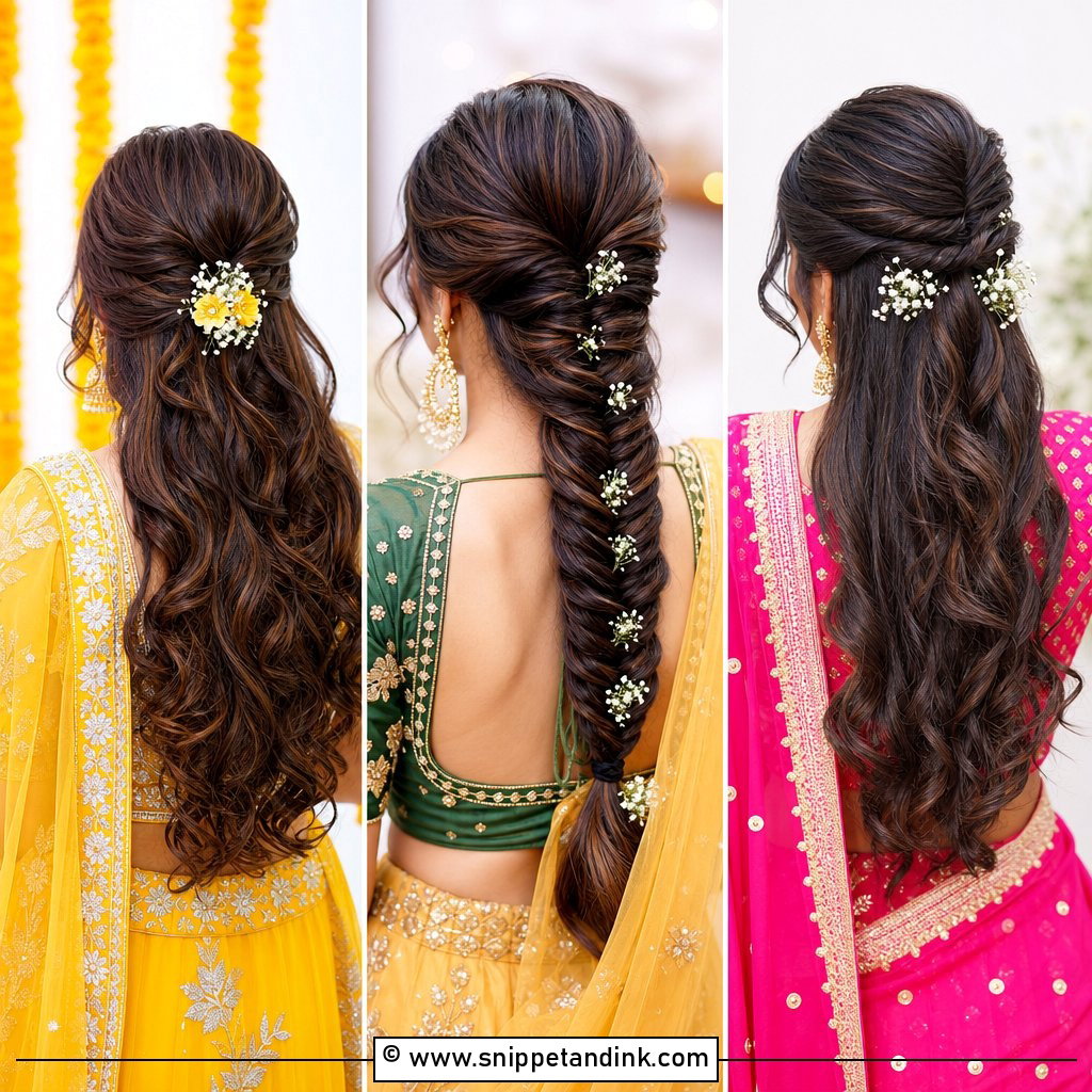 20 Mehndi Event Hairstyles for Chic Camera-Ready Looks