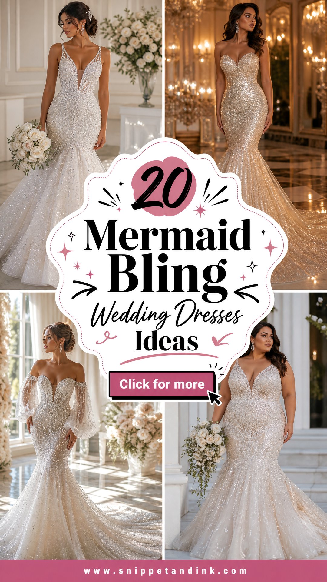 20 Mermaid Bling Wedding Dresses for a Glamorous Entrance - 20 Mermaid Bling Wedding Dresses for a Glamorous Entrance