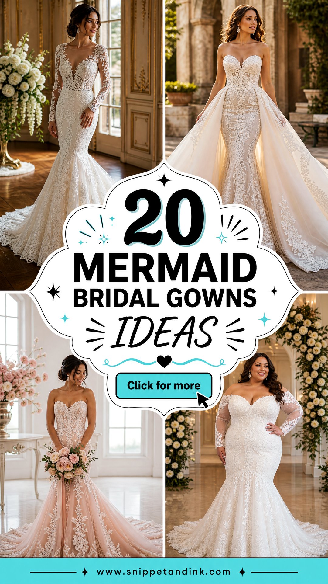 20 Mermaid Bridal Gowns for a Dramatic Wedding-Day Look - 20 Mermaid Bridal Gowns for a Dramatic Wedding-Day Look