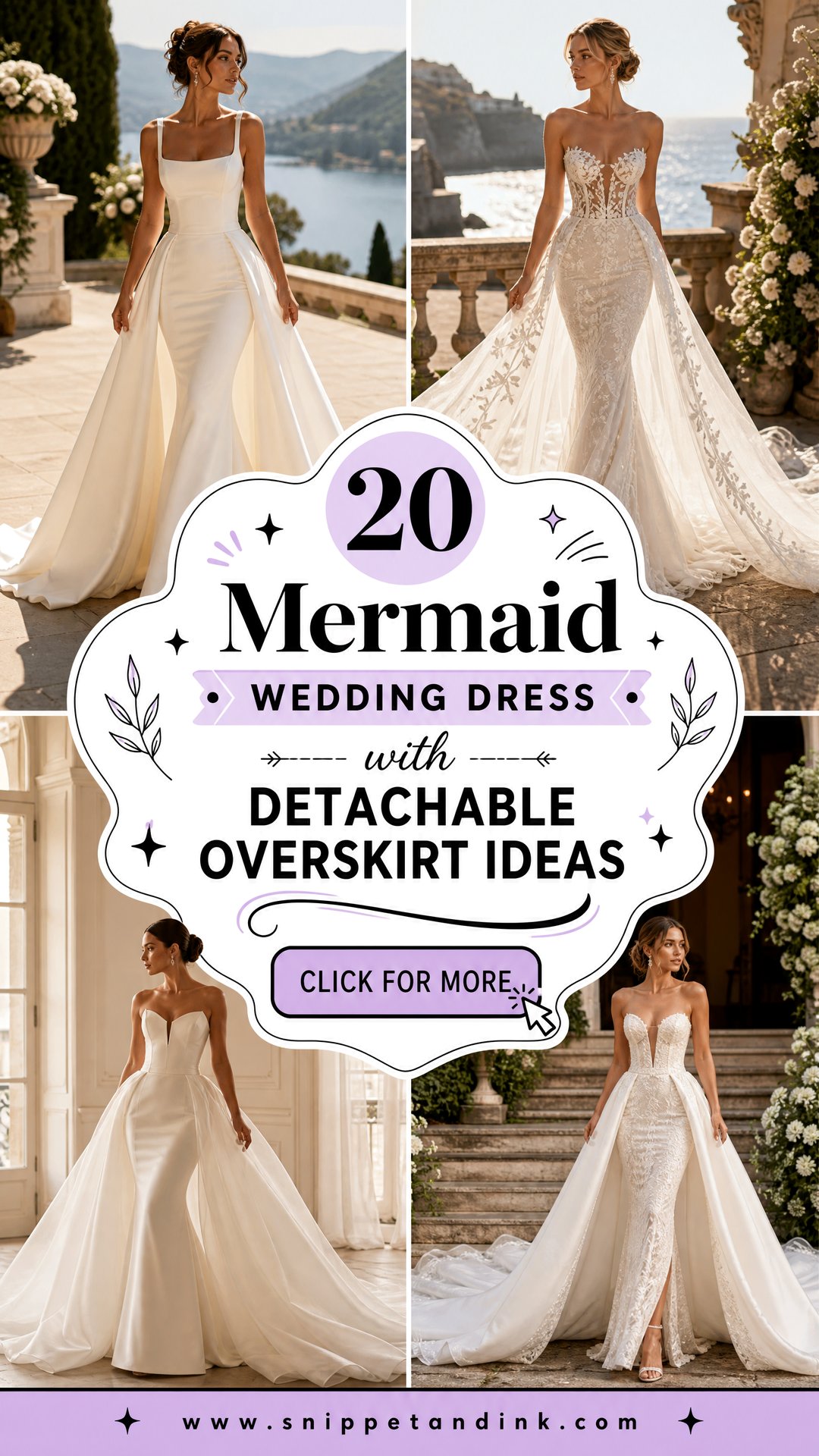 20 Mermaid Wedding Dress with Detachable Overskirt Ideas to Love - 20 Mermaid Wedding Dress with Detachable Overskirt Ideas to Love