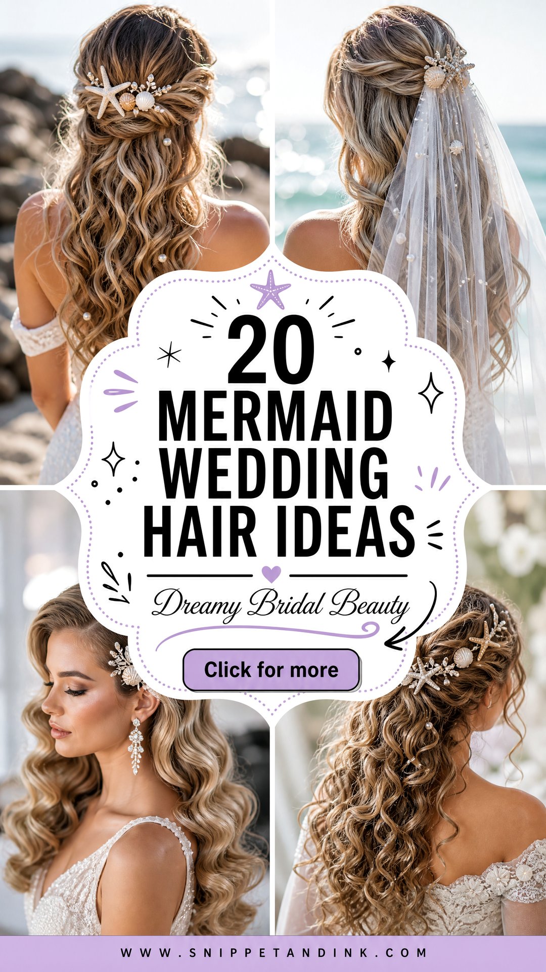 20 Mermaid Wedding Hair Ideas for Dreamy Bridal Beauty - 20 Mermaid Wedding Hair Ideas for Dreamy Bridal Beauty
