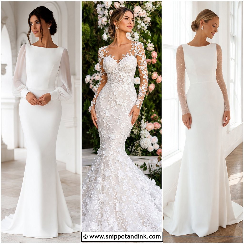 20 Mesh Sleeve Wedding Dress Ideas for a Chic and Elegant Look