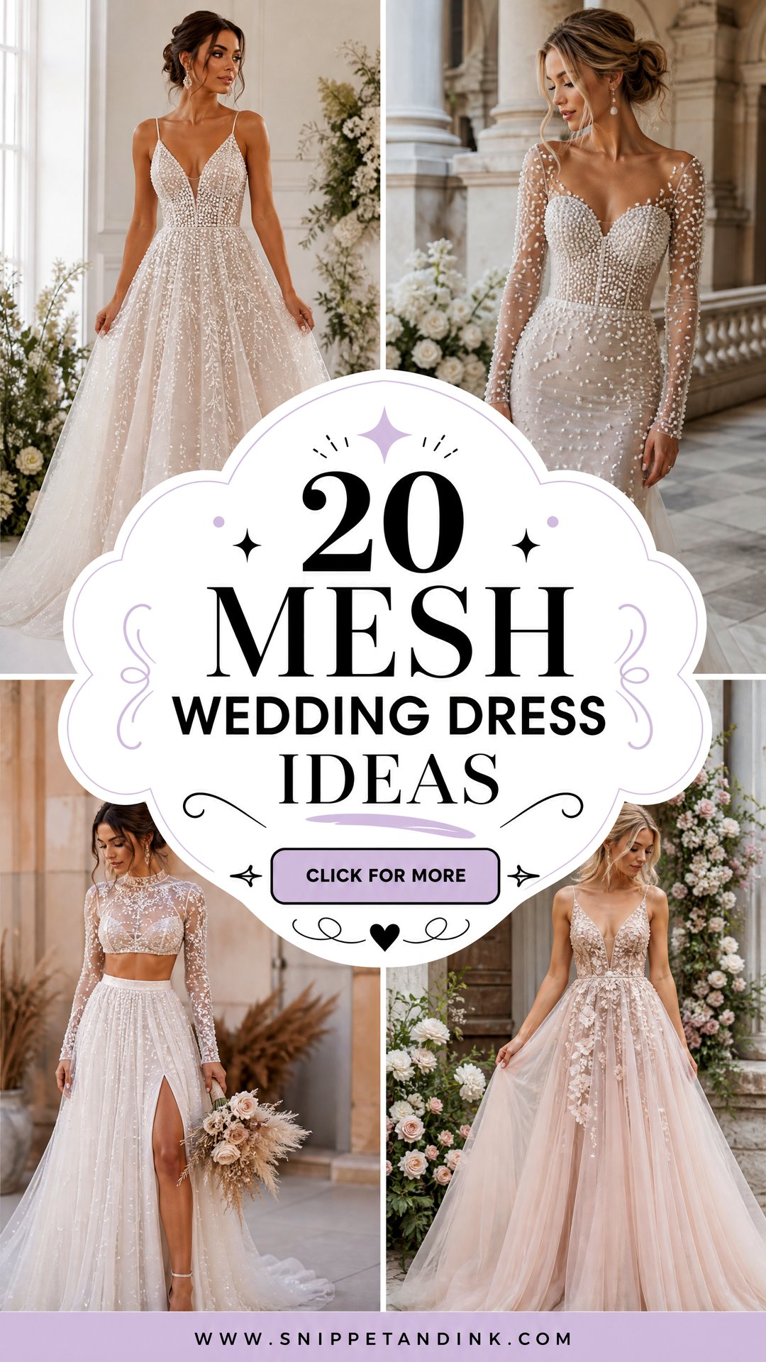 20 Mesh Wedding Dress Ideas for a Chic Modern Bridal Look - 20 Mesh Wedding Dress Ideas for a Chic, Modern Bridal Look