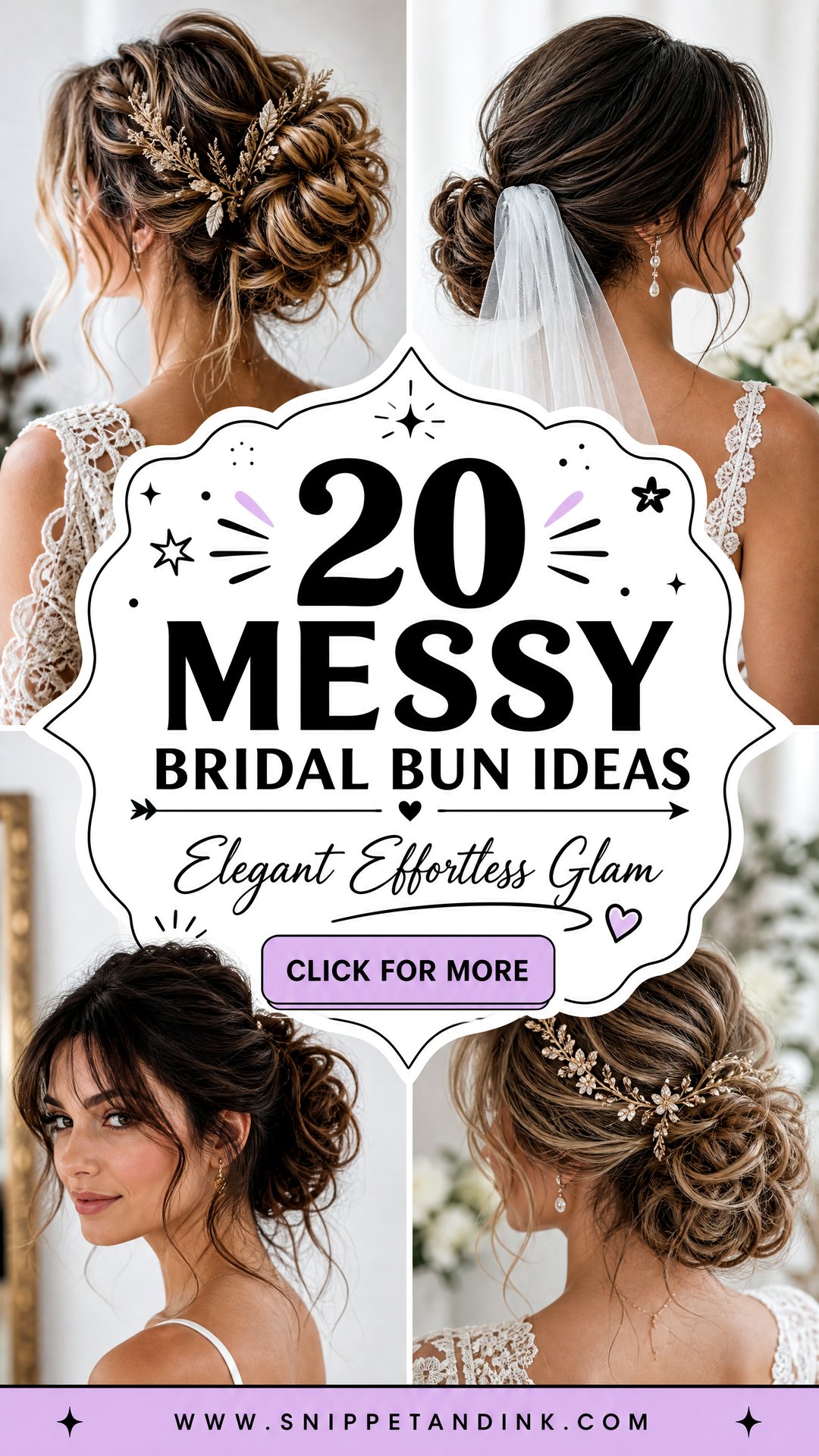 20 Messy Bridal Bun Ideas for Elegant Effortless Glam - 20 Messy Bridal Bun Ideas for Elegant, Effortless Glam