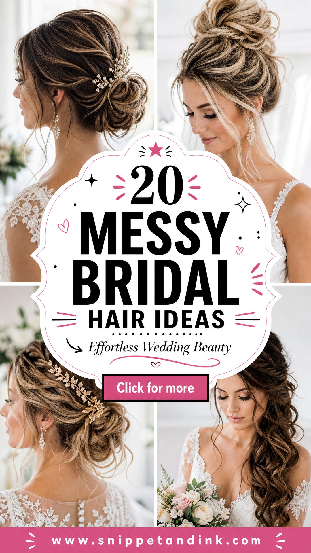 20 Messy Bridal Hair Ideas for Effortless Wedding Beauty - 20 Messy Bridal Hair Ideas for Effortless Wedding Beauty