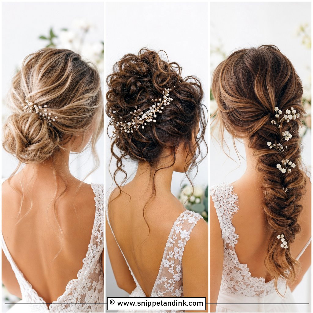 20 Messy Bridal Hairstyles for Soft Romantic Wedding Glam