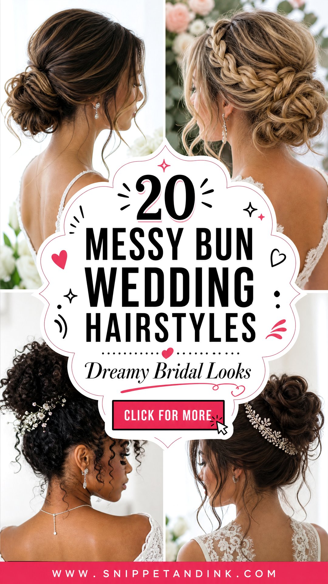 20 Messy Bun Wedding Hairstyles for Dreamy Bridal Looks - 20 Messy Bun Wedding Hairstyles for Dreamy Bridal Looks