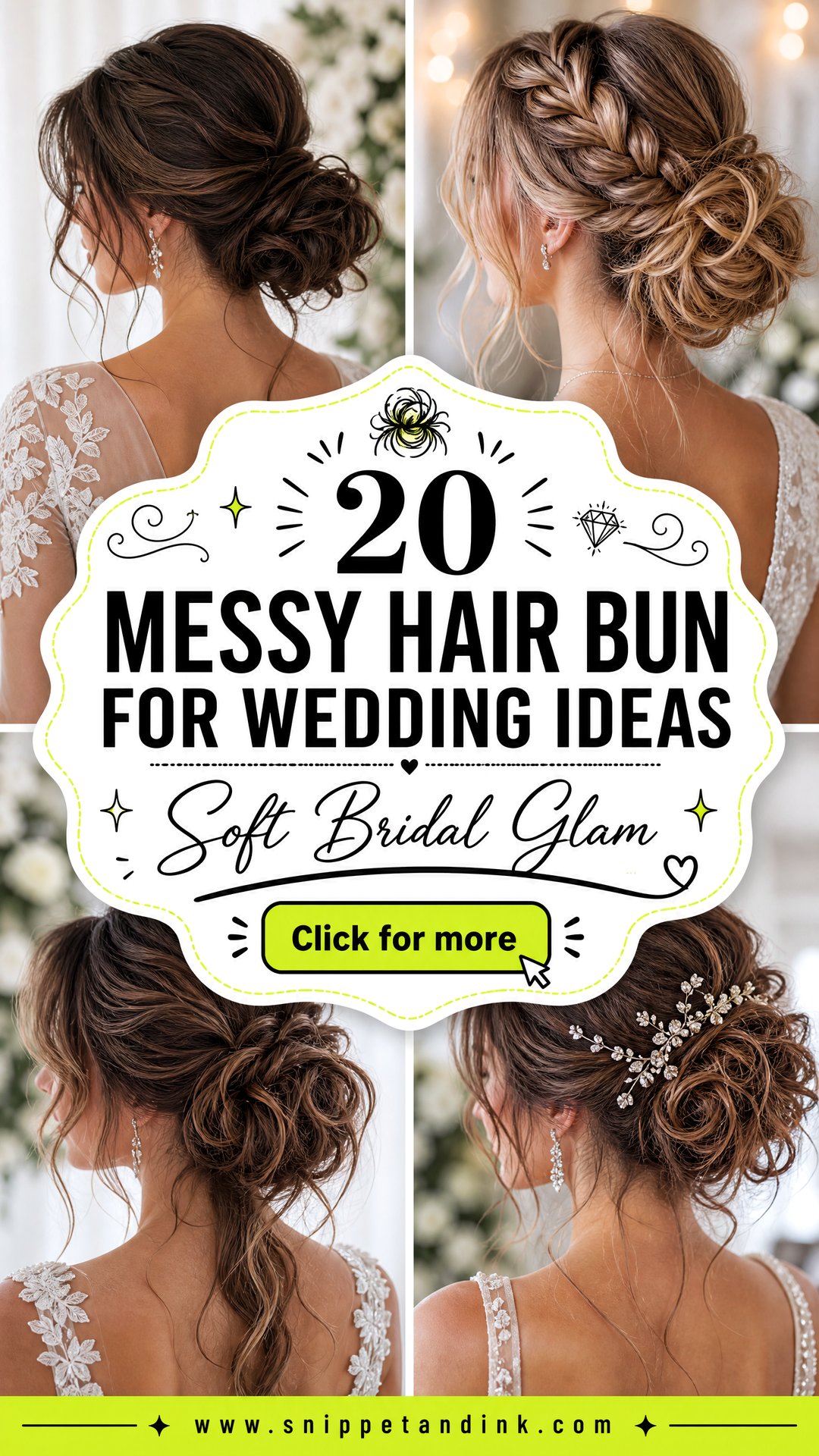 20 Messy Hair Bun for Wedding Ideas for Soft Bridal Glam - 20 Messy Hair Bun for Wedding Ideas for Soft Bridal Glam