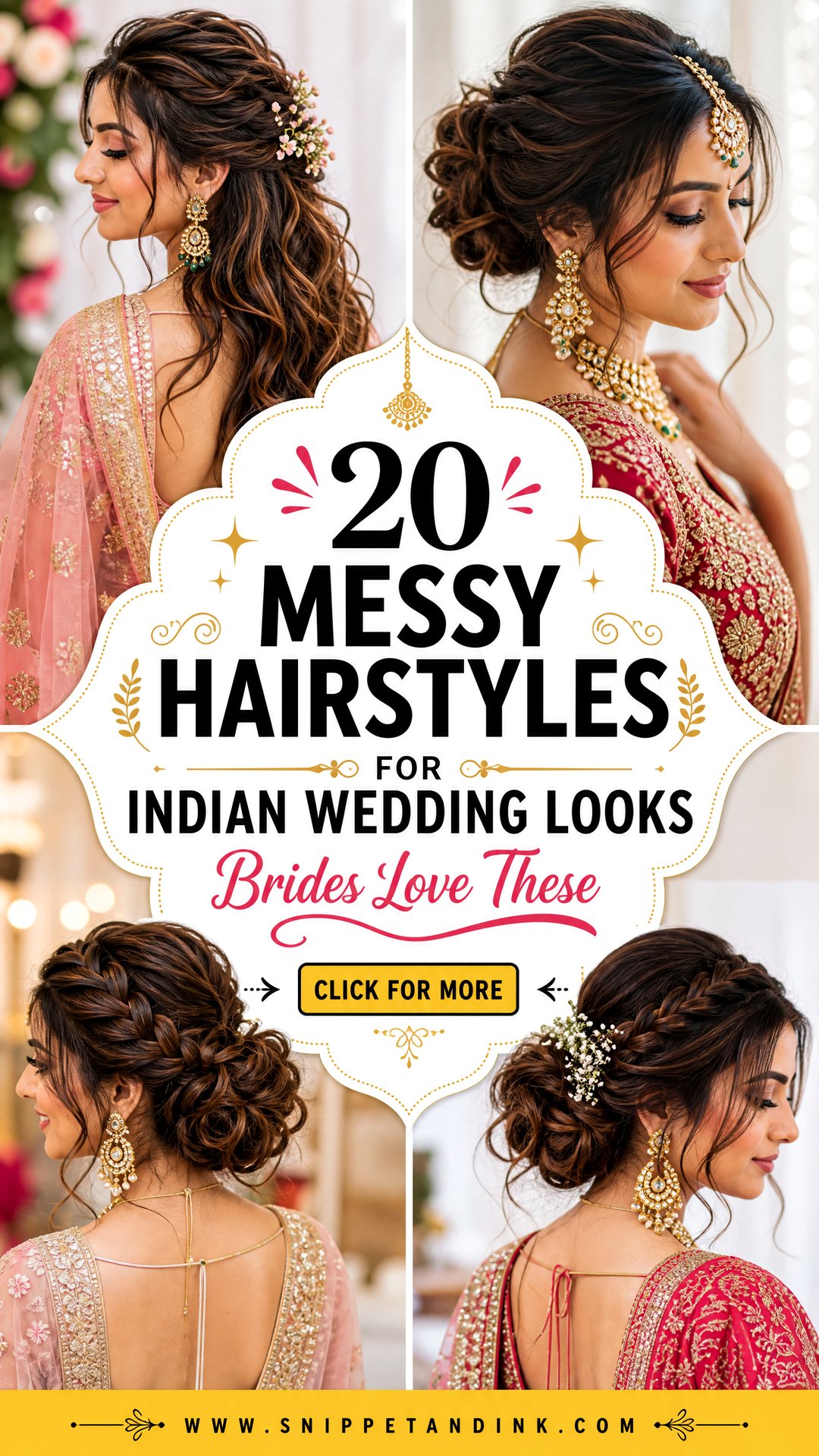 20 Messy Hairstyles for Indian Wedding Looks Brides Love - 20 Messy Hairstyles for Indian Wedding Looks Brides Love