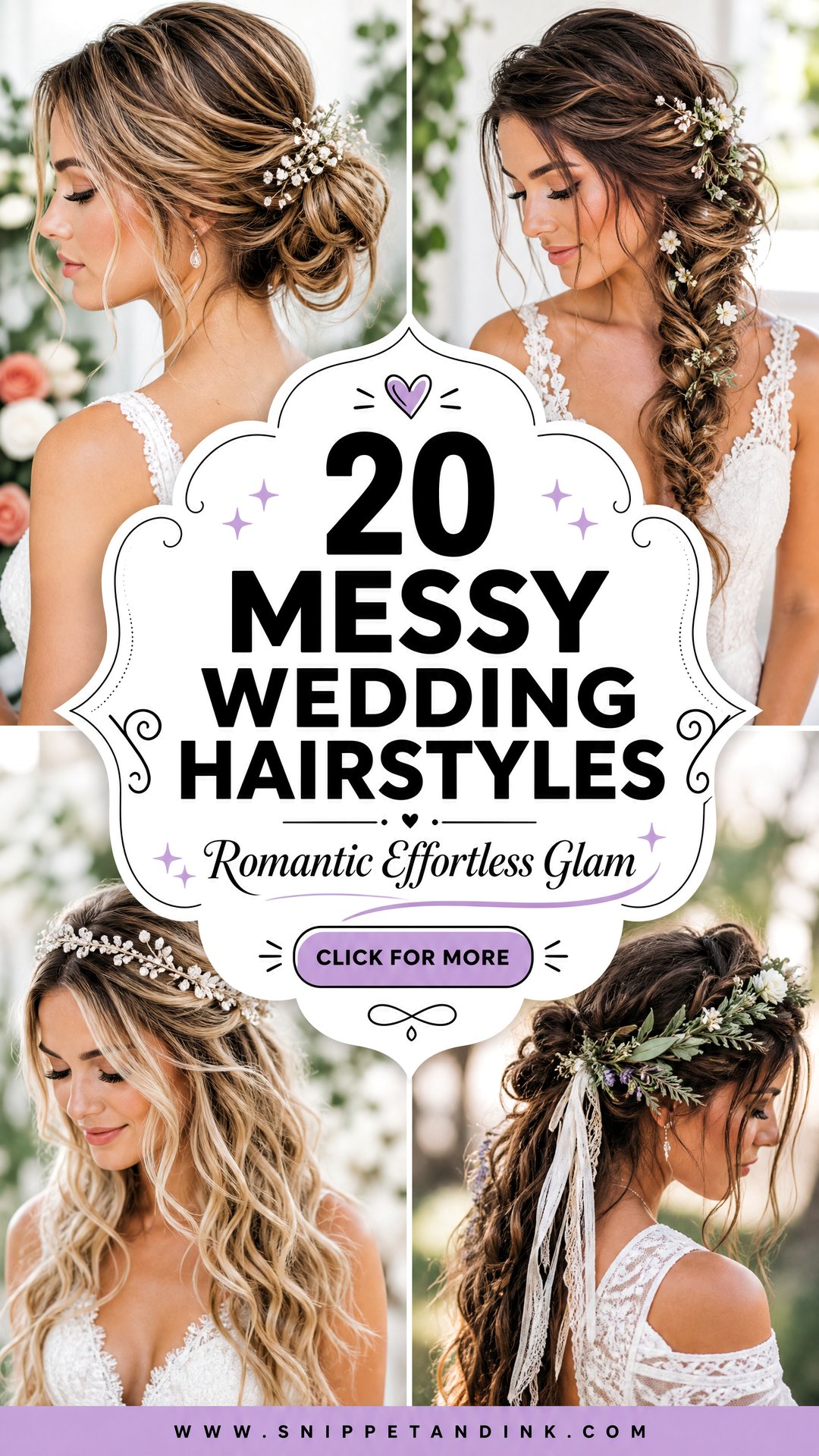 20 Messy Wedding Hairstyles for Romantic Effortless Glam - 20 Messy Wedding Hairstyles for Romantic, Effortless Glam