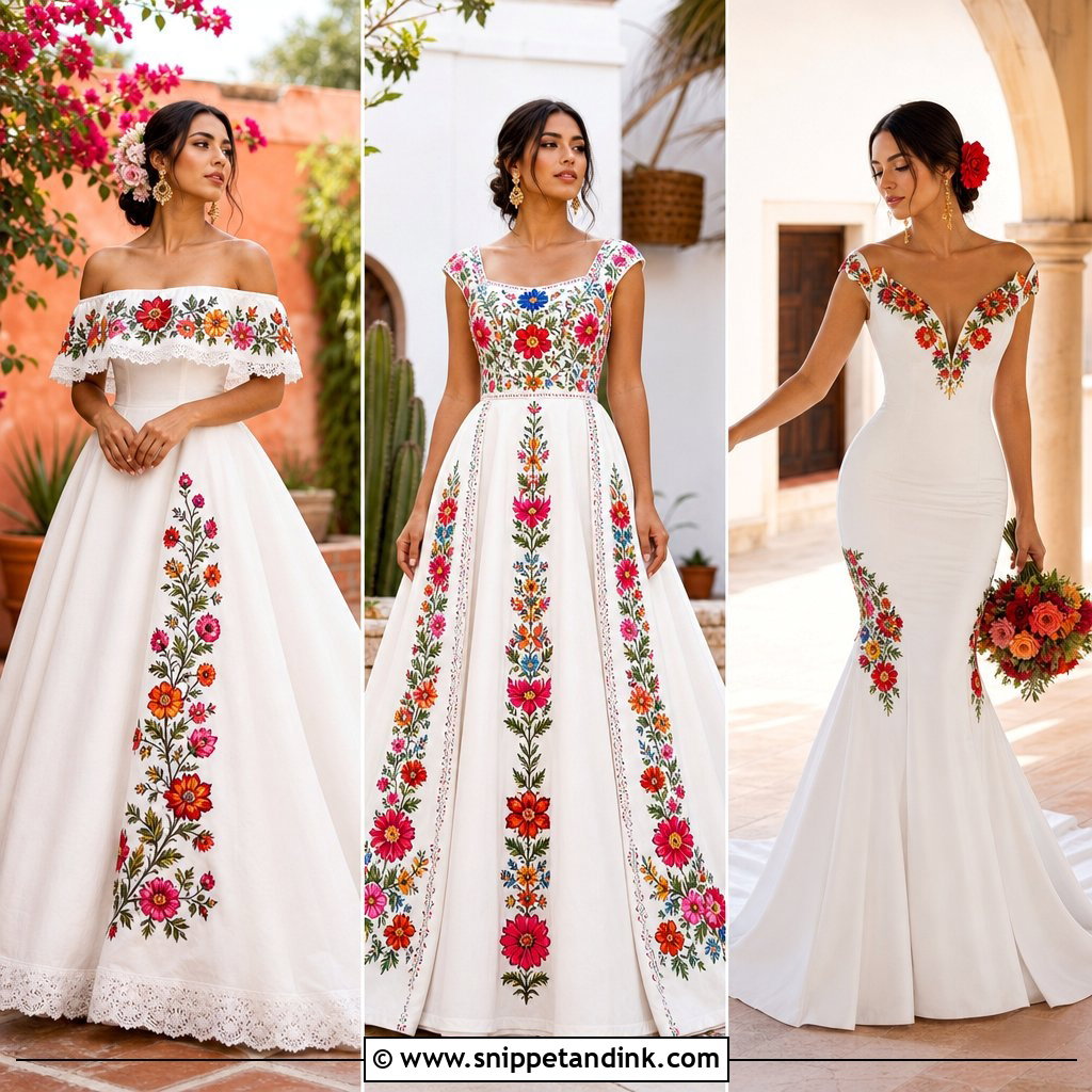 20 Mexican Inspired Wedding Dress Ideas for Culture-Loving Brides