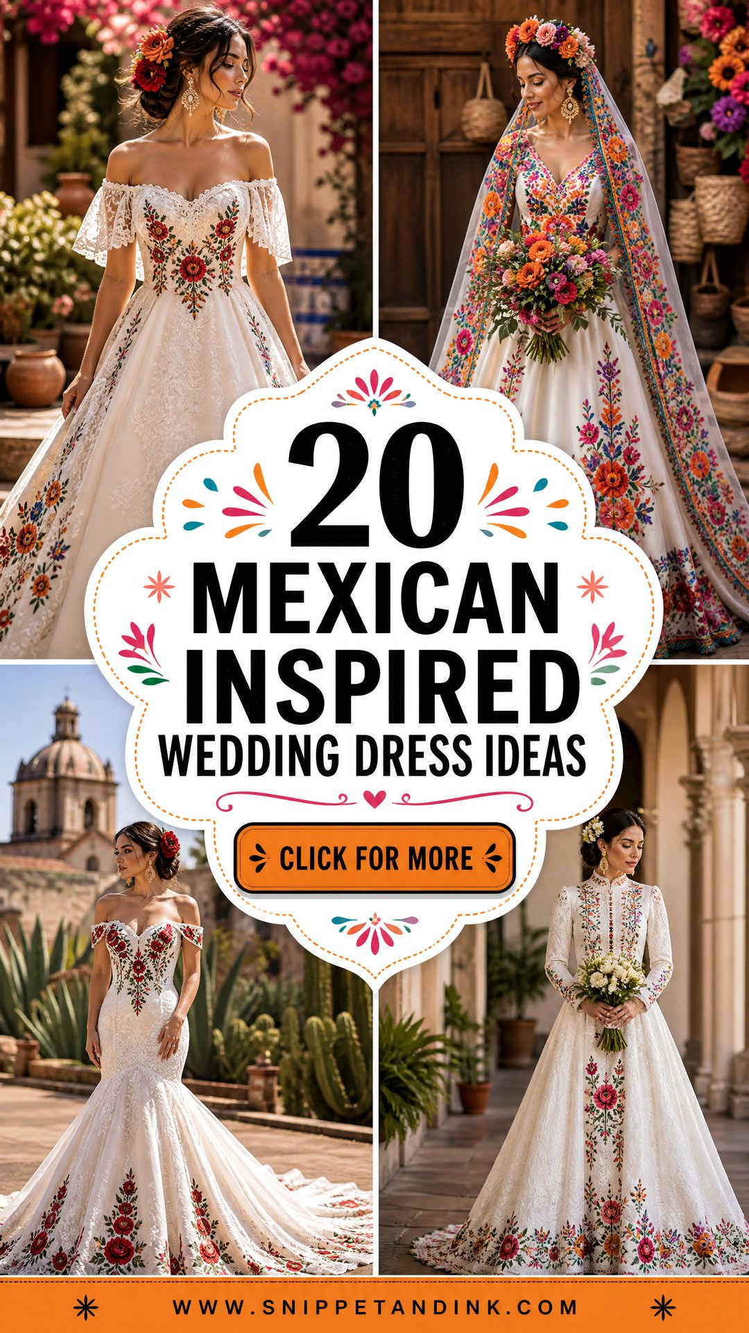 20 Mexican Inspired Wedding Dress Ideas for Culture-Loving Brides - 20 Mexican Inspired Wedding Dress Ideas for Culture-Loving Brides