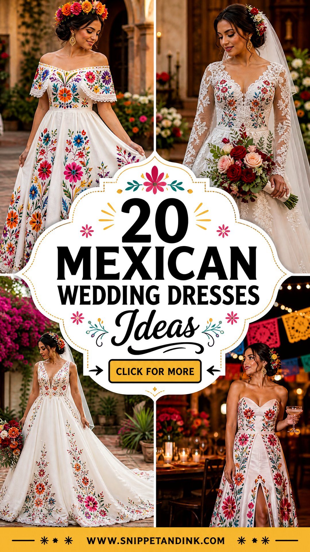 20 Mexican Wedding Dresses for a Colorful Cultural Celebration - 20 Mexican Wedding Dresses for a Colorful Cultural Celebration