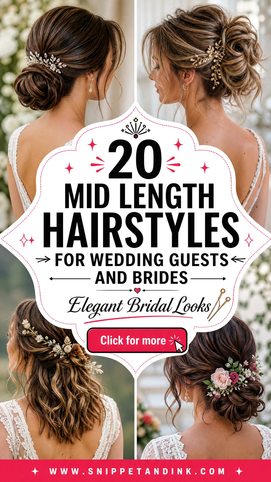 20 Mid Length Hairstyles for Wedding Guests and Brides - 20 Mid Length Hairstyles for Wedding Guests and Brides