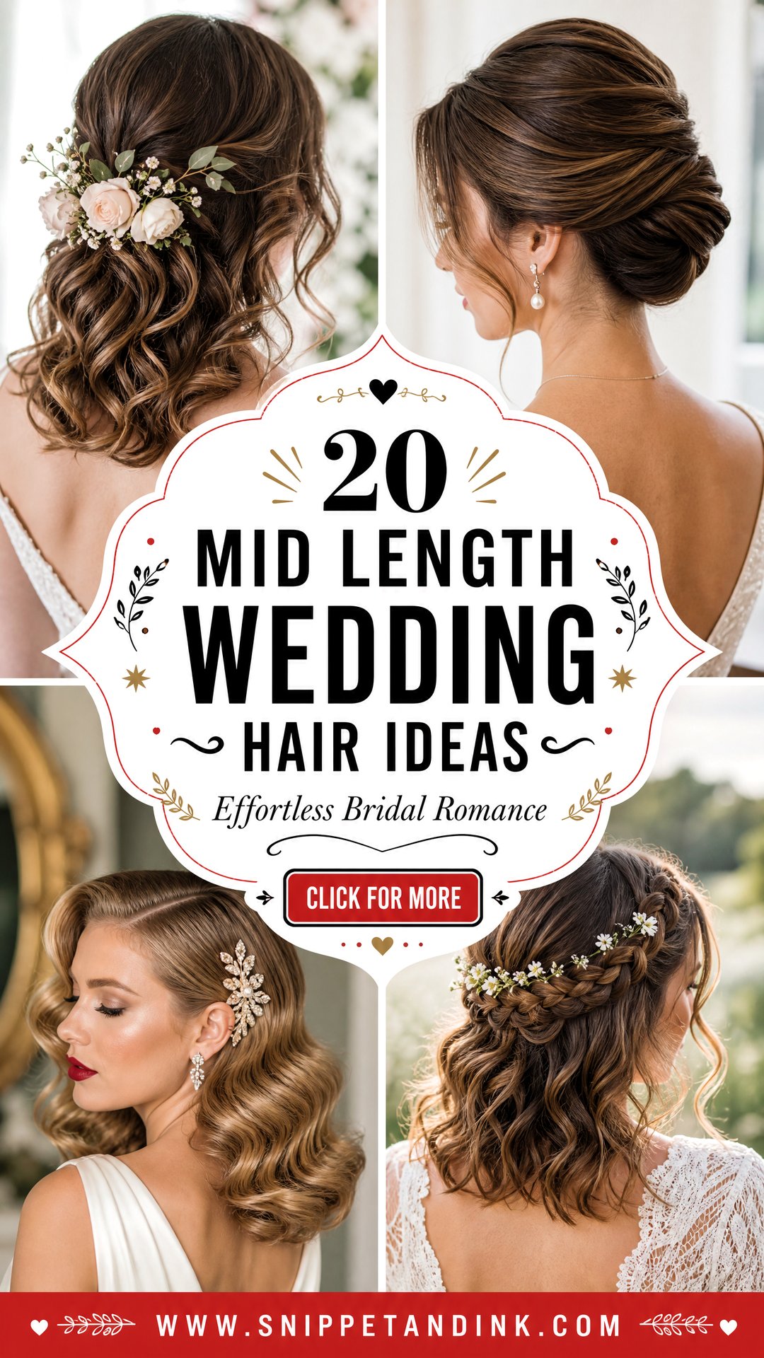 20 Mid Length Wedding Hair Ideas for Effortless Romance - 20 Mid Length Wedding Hair Ideas for Effortless Romance
