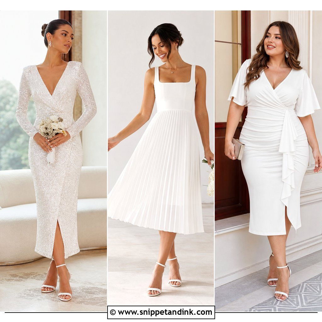 20 Midi Bride Dress Ideas for a Chic and Modern Wedding Ceremony