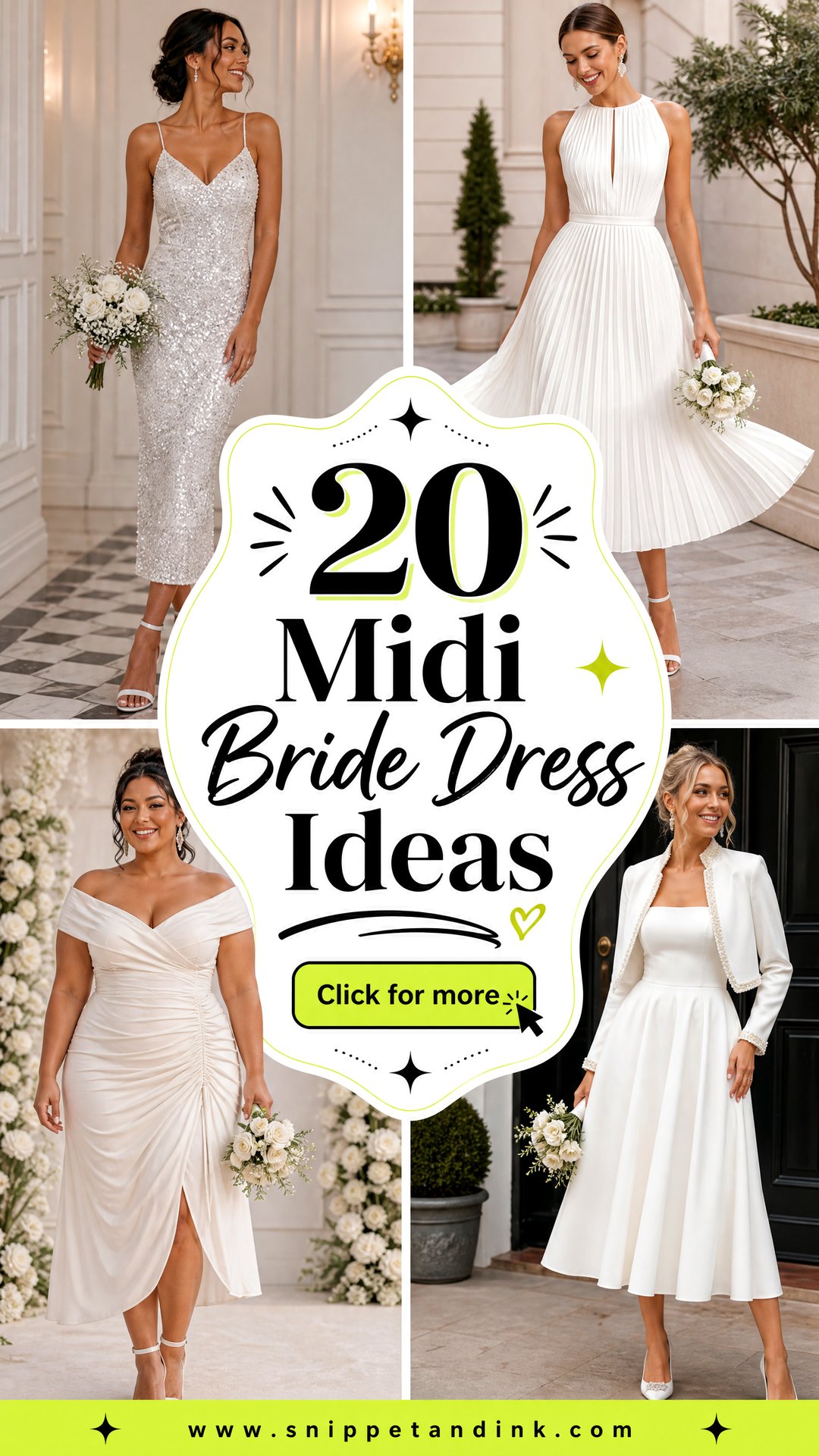20 Midi Bride Dress Ideas for a Chic and Modern Wedding Ceremony - 20 Midi Bride Dress Ideas for a Chic and Modern Wedding Ceremony