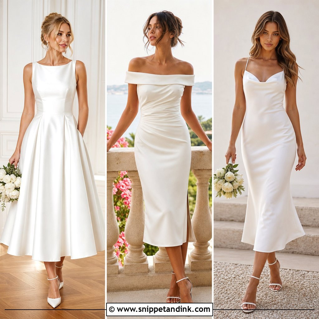 20 Midi Length Wedding Dress Ideas for Chic Modern Brides