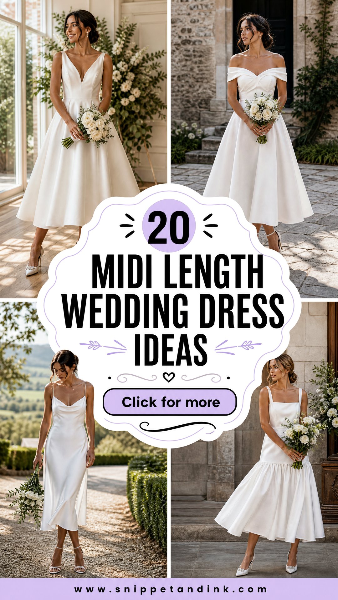 20 Midi Length Wedding Dress Ideas for Chic Modern Brides - 20 Midi Length Wedding Dress Ideas for Chic Modern Brides