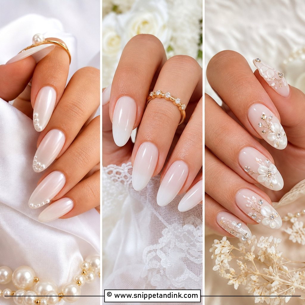 20 Milky Wedding Nails for a Dreamy Bridal Manicure